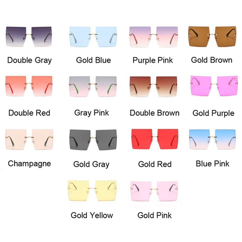 Luxury Vintage Women Square Sunglasses