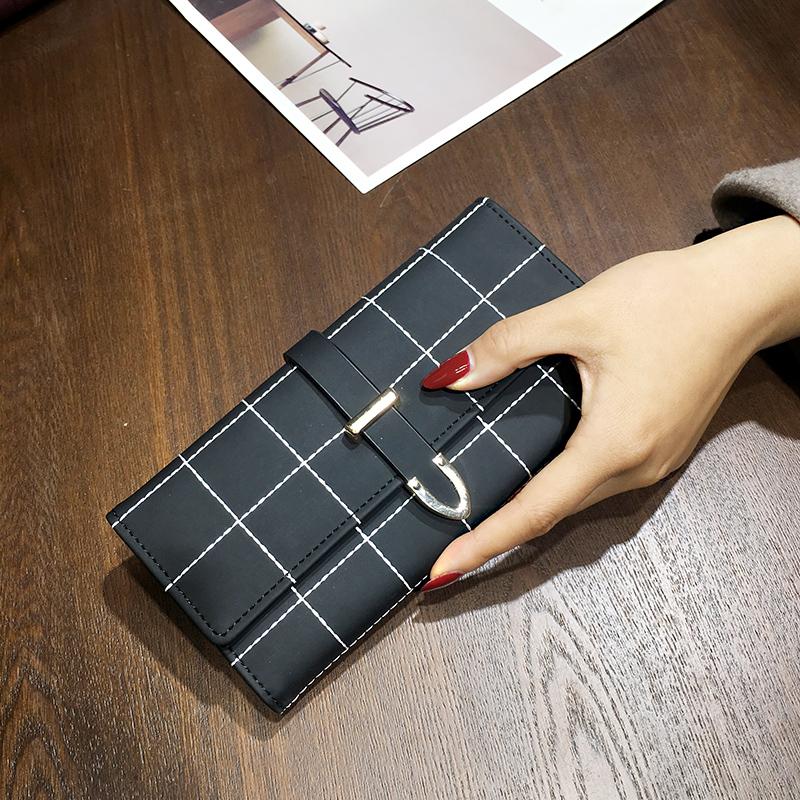 Plaid PU Leather fashionable wallet for women