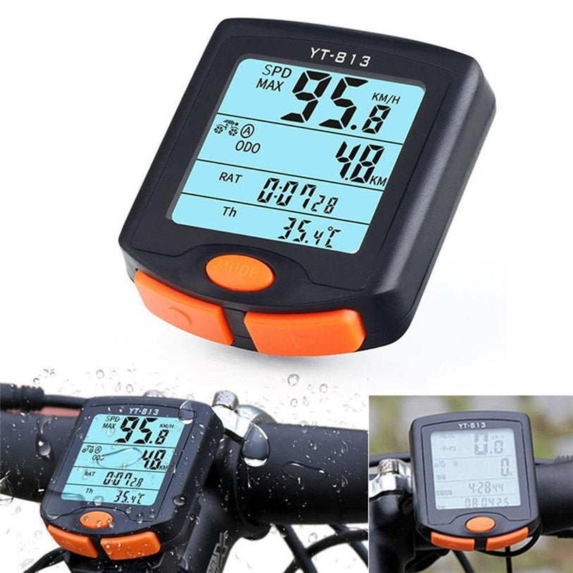 Waterproof Bike Speedometer  LCD Backlight Rainproof