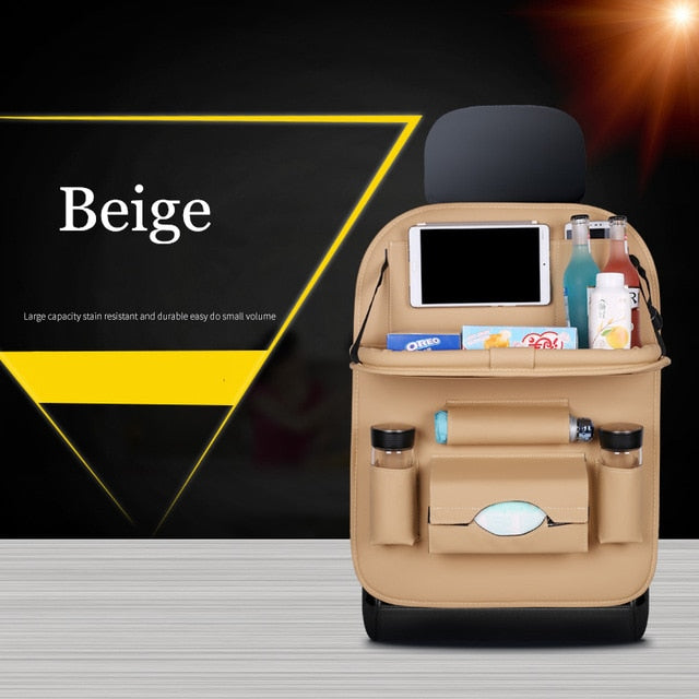 Car Seat Back Bag Folding Table Organizer