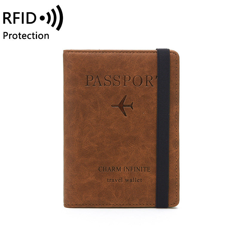 Printed Leather Short Wallet with Multi-Function RFID