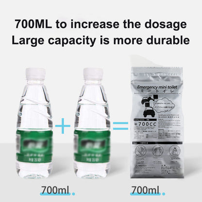 4pcs Outdoor Emergency Urinate Bags of 700ml in volume