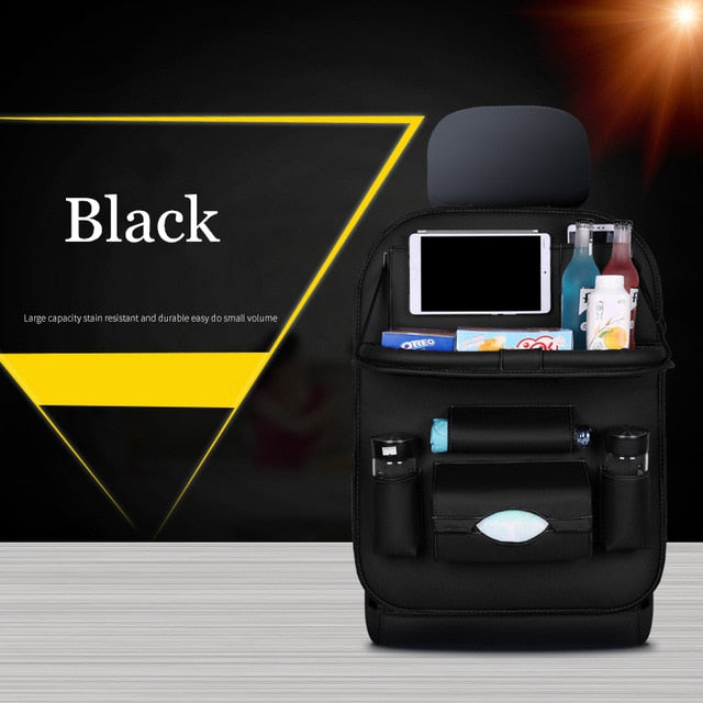 Car Seat Back Bag Folding Table Organizer