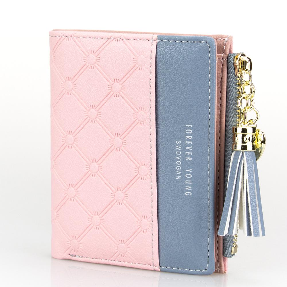 Tassel Zipper Pink Woman's Wallet