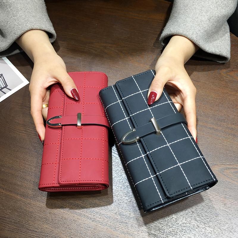 Plaid PU Leather fashionable wallet for women