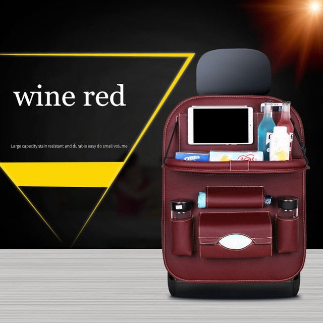 Car Seat Back Bag Folding Table Organizer