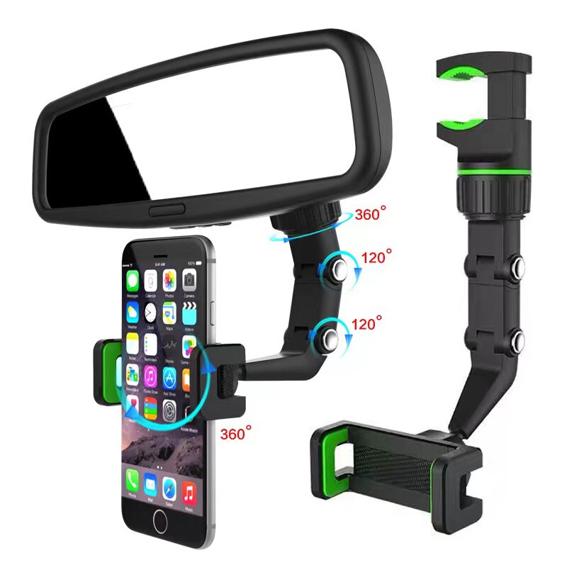 Multifunctional Car Phone Holder clamp with 360 Degree Rotation