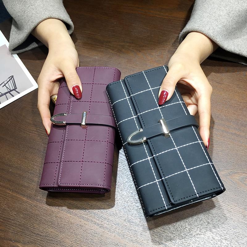 Plaid PU Leather fashionable wallet for women