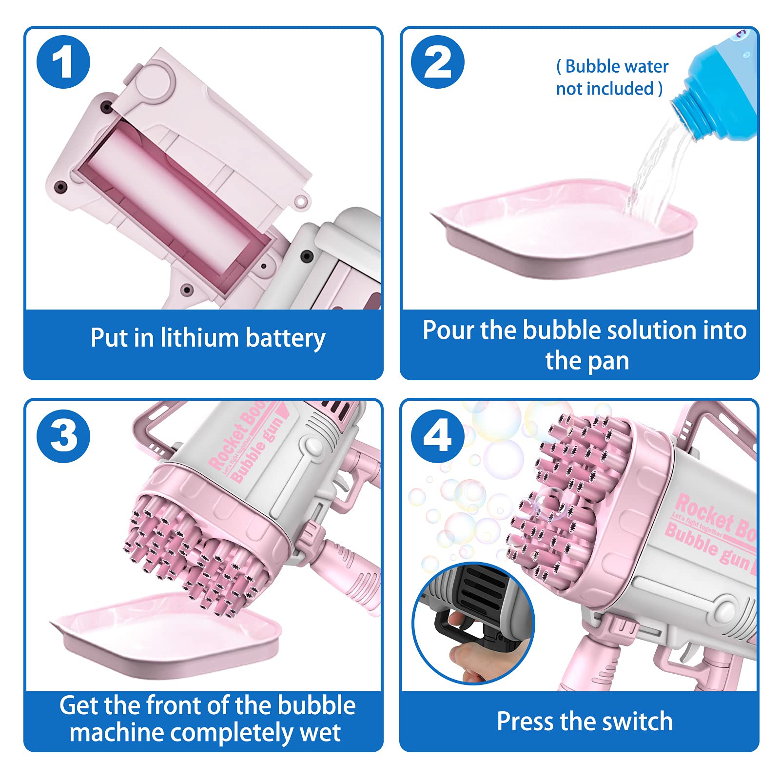 Children's Handheld 44-hole Bubble Bazooka