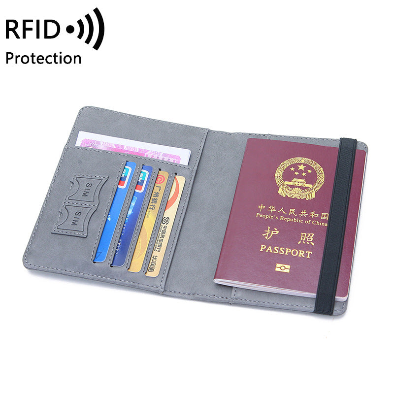 Printed Leather Short Wallet with Multi-Function RFID