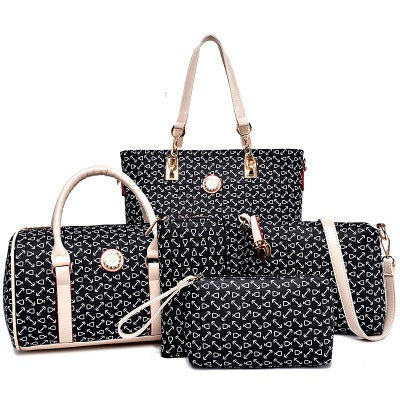 Six-Piece Fish bone patterned bun mother bag set