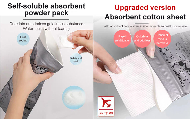 4pcs Outdoor Emergency Urinate Bags of 700ml in volume