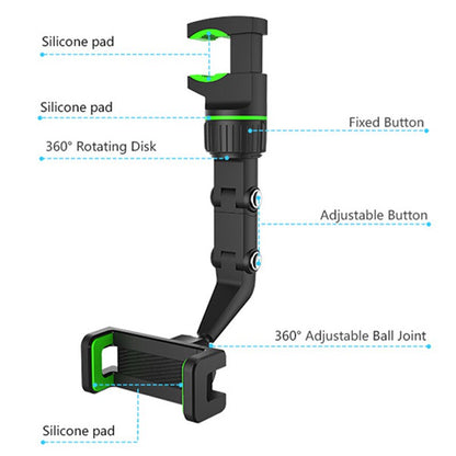 Multifunctional Car Phone Holder clamp with 360 Degree Rotation