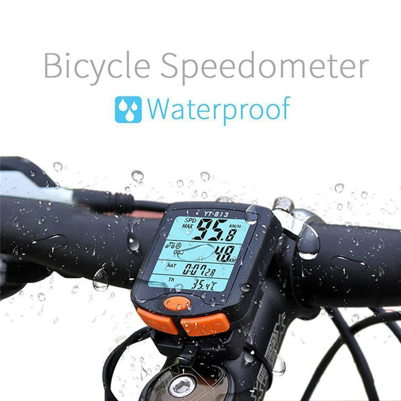 Waterproof Bike Speedometer  LCD Backlight Rainproof