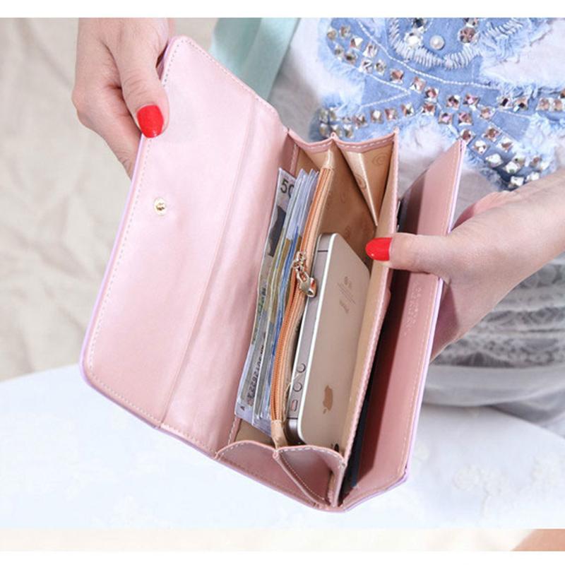 6-6/00/6-6.High capacity women wallets metal crown lady long clutch wallet female PU leather flip up card holder purse