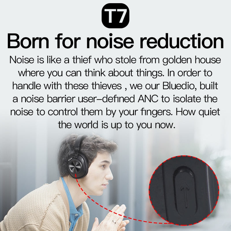 Bluedio T7 Bluetooth Headphones *Black Only*