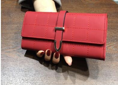 Plaid PU Leather fashionable wallet for women