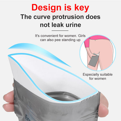 4pcs Outdoor Emergency Urinate Bags of 700ml in volume