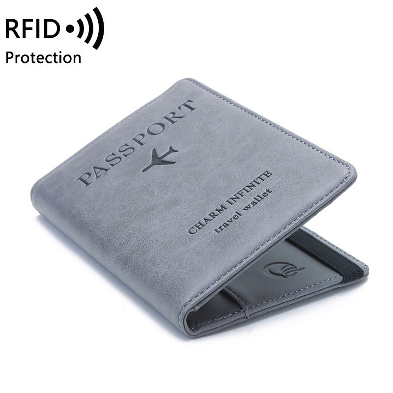 Printed Leather Short Wallet with Multi-Function RFID