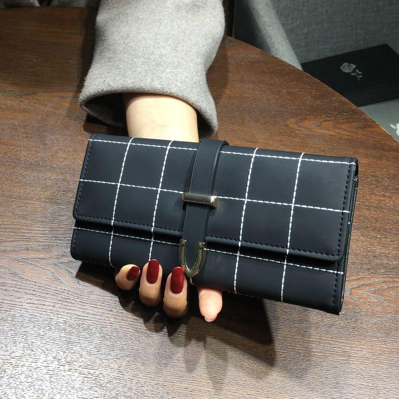 Plaid PU Leather fashionable wallet for women