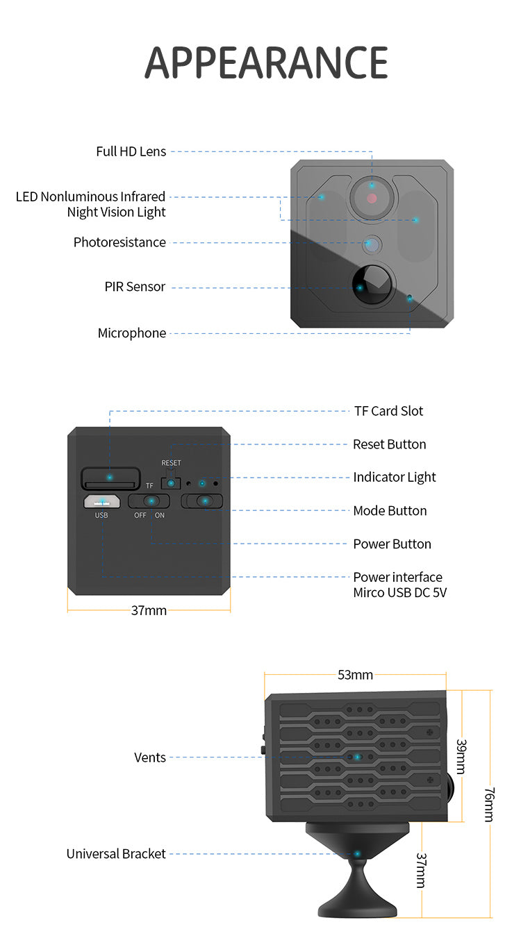 S3 HD security monitoring camera