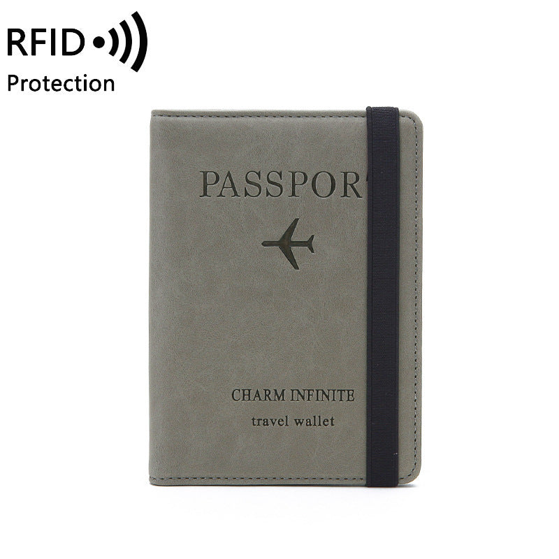 Printed Leather Short Wallet with Multi-Function RFID