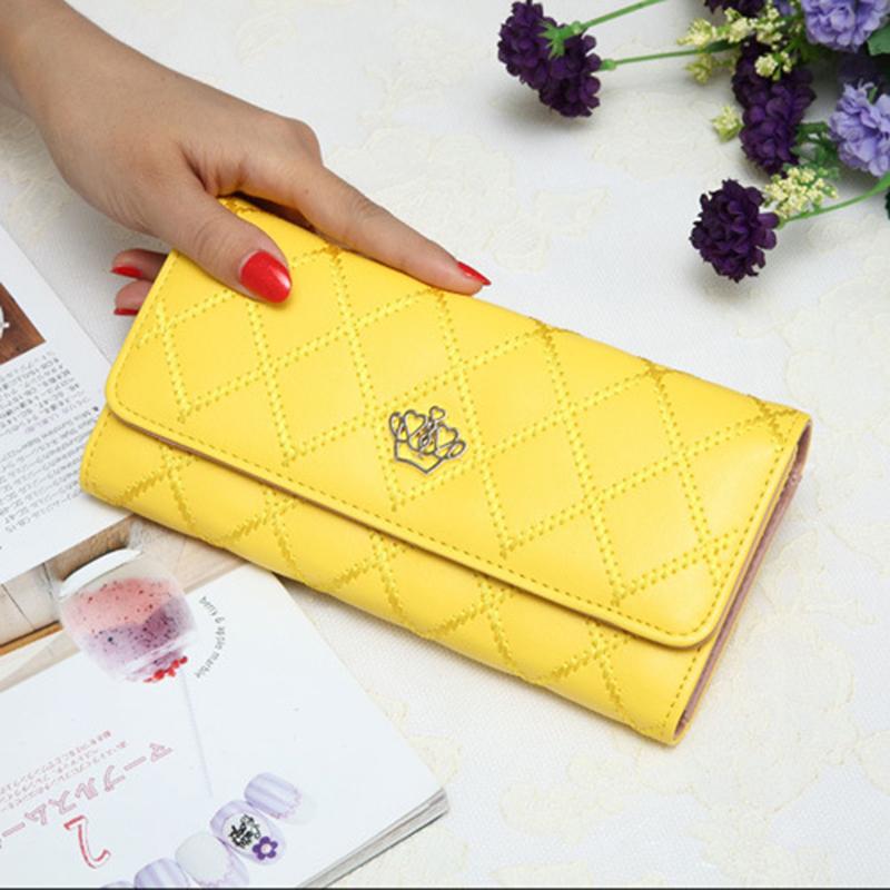 6-6/00/6-6.High capacity women wallets metal crown lady long clutch wallet female PU leather flip up card holder purse