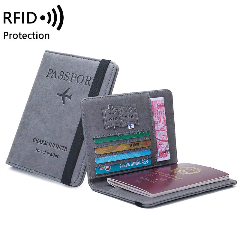 Printed Leather Short Wallet with Multi-Function RFID