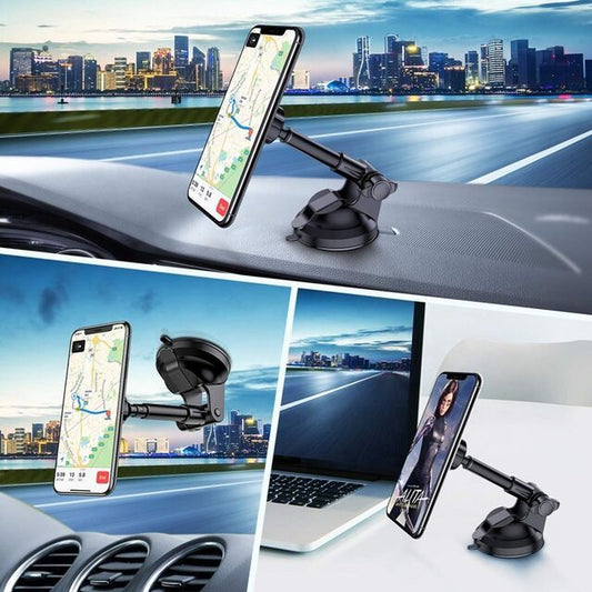 Car telescopic arm magnet phone stand