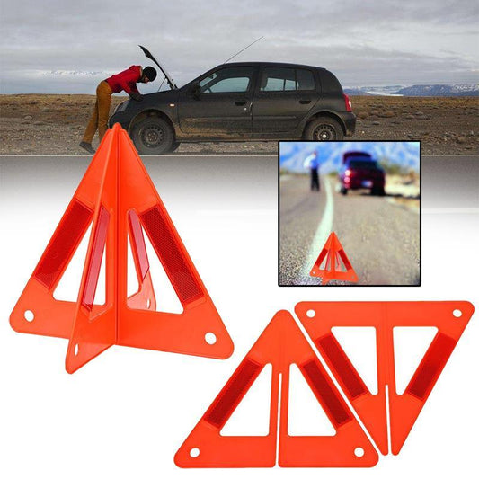 2Pcs Foldable Emergency Triangle Warning Reflectors