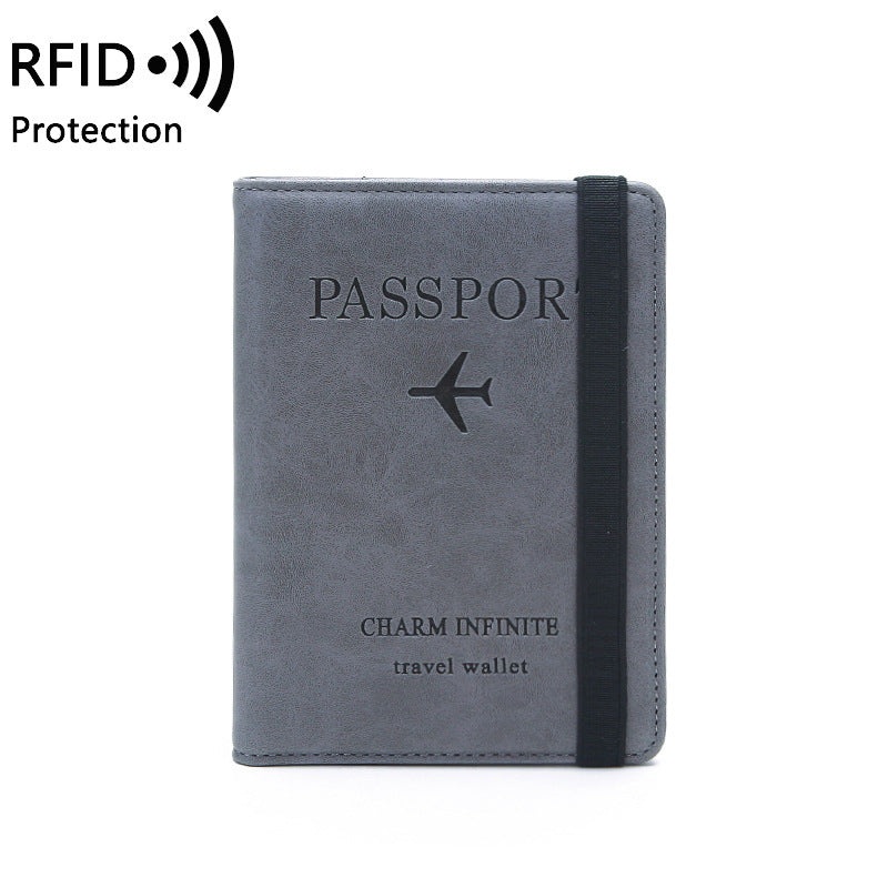 Printed Leather Short Wallet with Multi-Function RFID