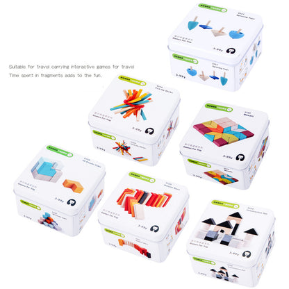 Children's Educational Travel Iron Box Rubik's Cube Puzzle