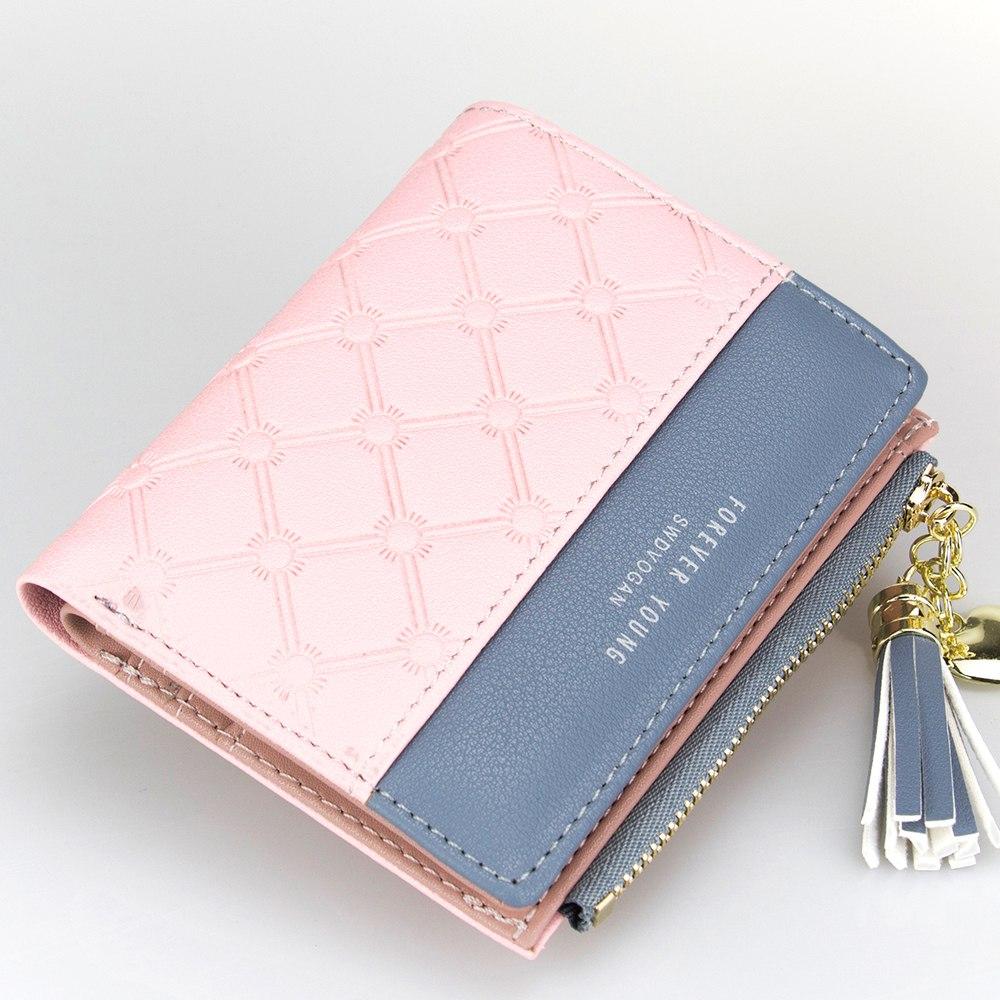 Tassel Zipper Pink Woman's Wallet