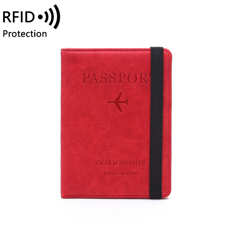 Printed Leather Short Wallet with Multi-Function RFID
