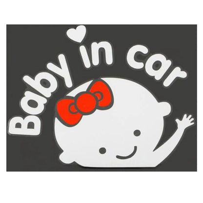 Dewtreetali 3D Cartoon Sticker - "Baby in Car"