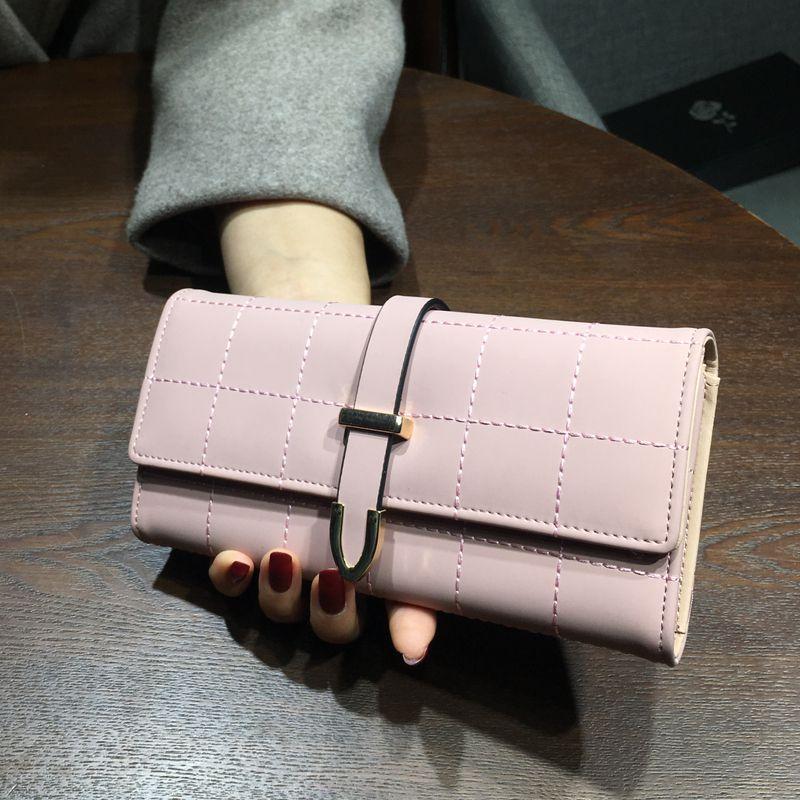 Plaid PU Leather fashionable wallet for women