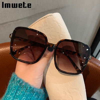 Oversized Luxury Designer Vintage Square Sun Glasses