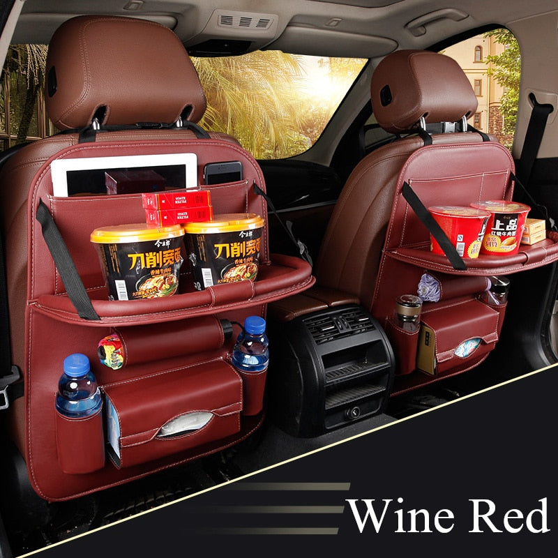 Car Seat Back Bag Folding Table Organizer