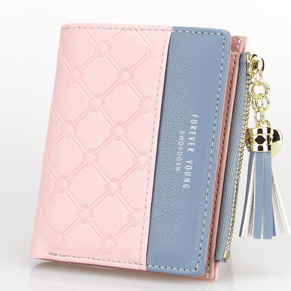 Tassel Zipper Pink Woman's Wallet