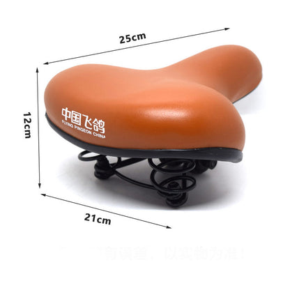 Bicycle Comfortable Cushion With Enlarged Wide And Thick Saddle