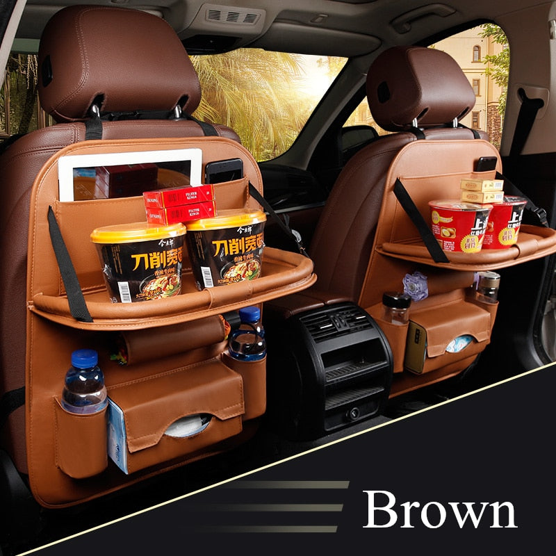 Car Seat Back Bag Folding Table Organizer