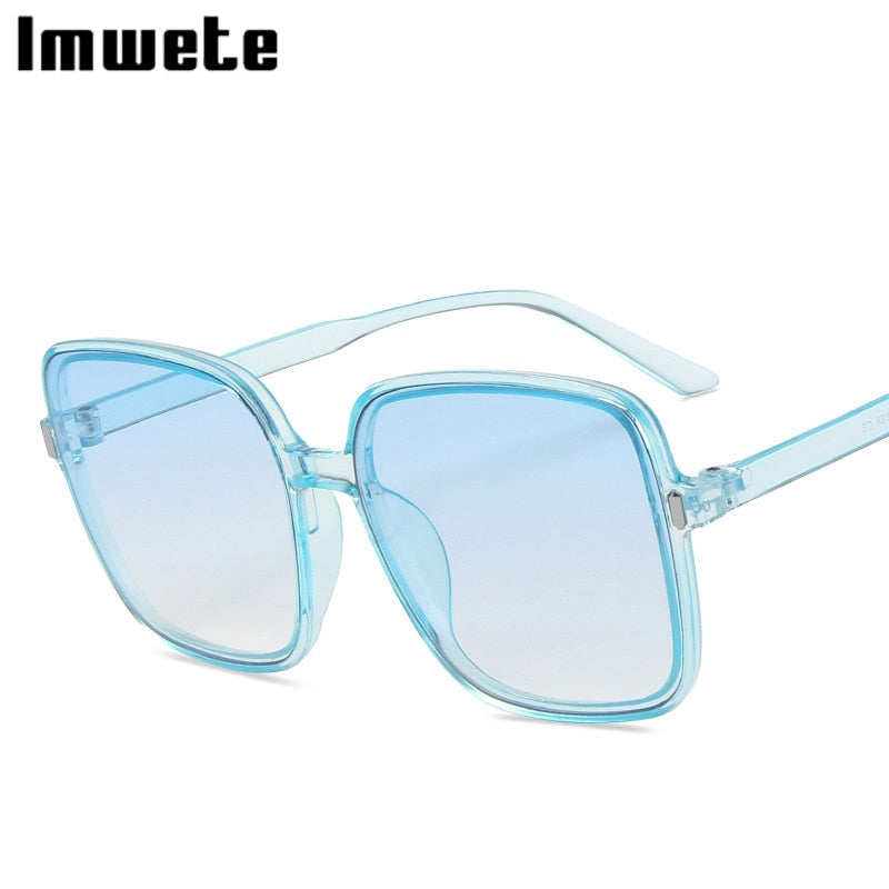 Oversized Luxury Designer Vintage Square Sun Glasses