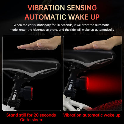 Intelligent induction brake bicycle taillight