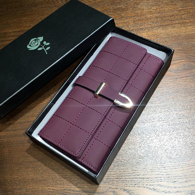 Plaid PU Leather fashionable wallet for women