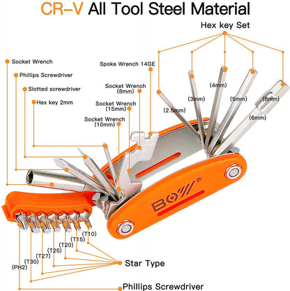 20 in 1 Bicycle Multi-Blade Knife